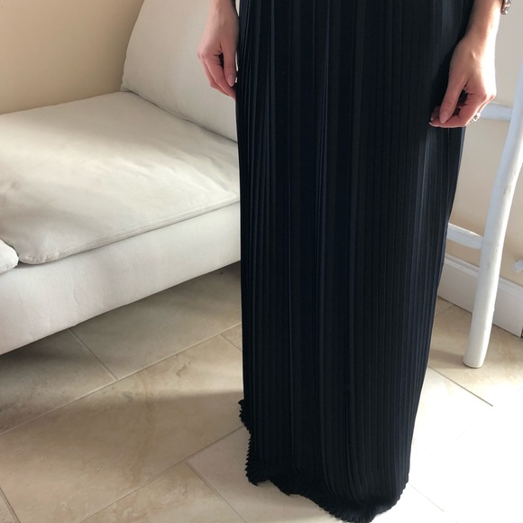 Cynthia Steffe Florence Leather Chiffon Maxi Dress - Picture 6 of 11